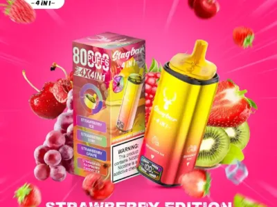 STAG BAR Vaper 4 Sabores en 1 Dispositivo 80000 Puffs Strawberry Edition